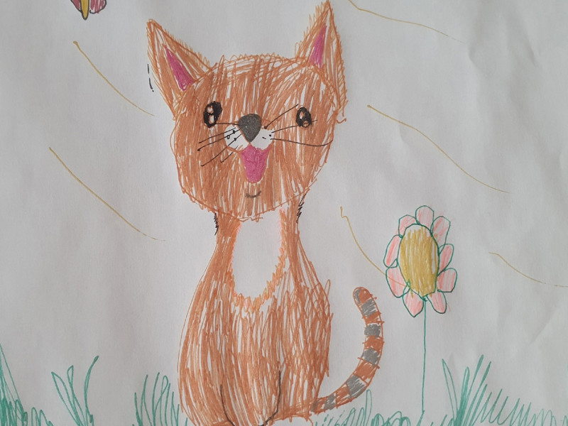 Обучающаяся приняла участие в конкурсе рисунков «Портрет Эрмитажного кота – 2024».